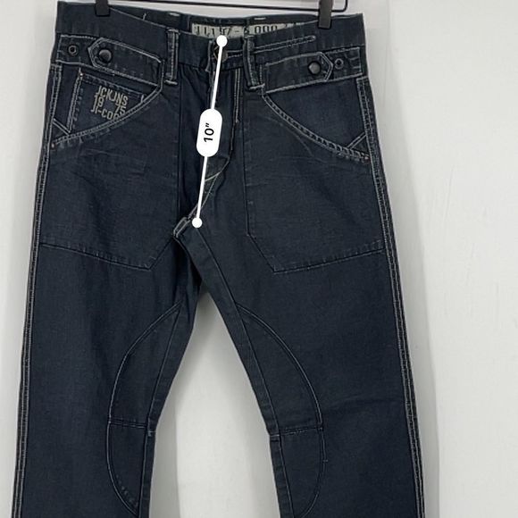 Jack & Jones Dark Wash Work Jeans | Size 32 | Carpenter Style | Distressed Cuffs - Picture 16 of 16